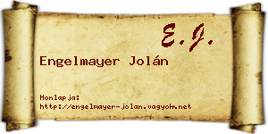 Engelmayer Jolán névjegykártya